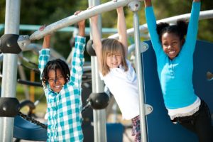 Kids playing at the park